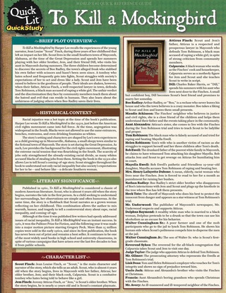 Cover image: QuickStudy - Quicklit: To Kill A Mockingbird 1st edition 9781423217053