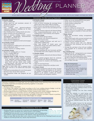 Cover image: QuickStudy - Wedding Planner 1st edition 9781423217138