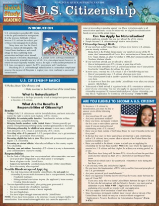 Cover image: U.S. CITIZENSHIP STUDY GUIDE 9781423218234