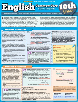 Cover image: QuickStudy - ENGLISH COMMON CORE 10TH GRADE 1st edition 9781423223139