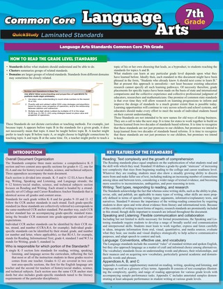 Cover image: Quickstudy -CCSS: LANGUAGE ARTS 7TH GRADE 1st edition 9781423223177