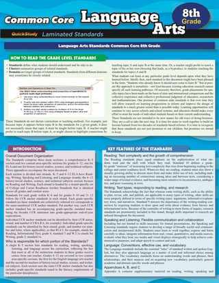Cover image: Quickstudy -CCSS: LANGUAGE ARTS 8TH GRADE 1st edition 9781423223184
