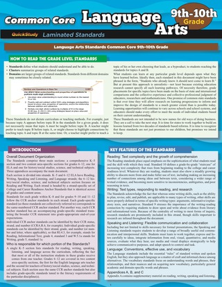 Cover image: Quickstudy -CCSS: LANGUAGE ARTS 9TH & 10TH 1st edition 9781423223191