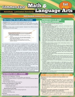 Cover image: Quickstudy -CCSS: MATH & LANGUAGE ARTS 1ST 1st edition 9781423223245
