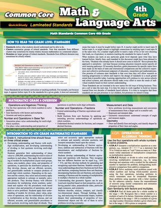 Cover image: Quickstudy -CCSS: MATH & LANGUAGE ARTS 4TH 1st edition 9781423223276