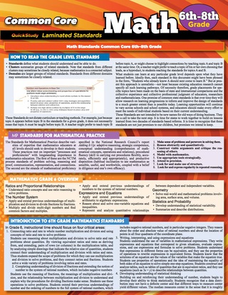 Cover image: Quickstudy -CCSS: MATH 6TH TO 8TH GRADE 1st edition 9781423223399