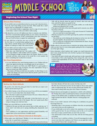 صورة الغلاف: Middle School Tips & Tricks 9781423228660