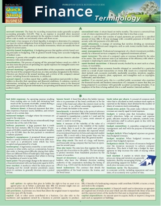 Imagen de portada: Finance Terminology 9781423229384