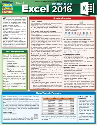 Cover image: Excel 2016 Formulas 9781423231899