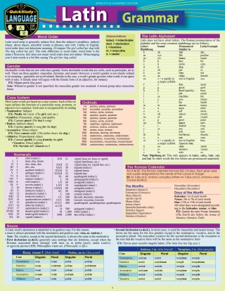 Cover image: Latin Grammar: a QuickStudy Language Reference Guide 2nd edition 9781423236511