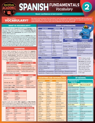 Imagen de portada: Spanish Fundamentals 2 - Vocabulary 1st edition 9781423248804
