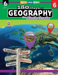 Cover image: 180 Days of Geography for Sixth Grade ebook 1st edition 9781425833077