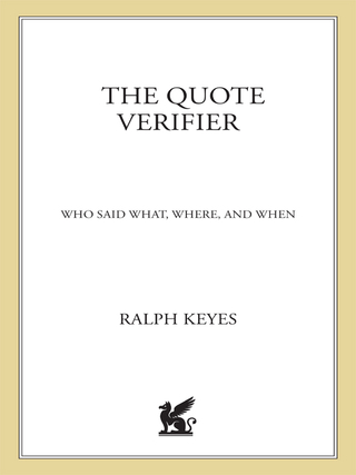 Cover image: The Quote Verifier 9780312340049