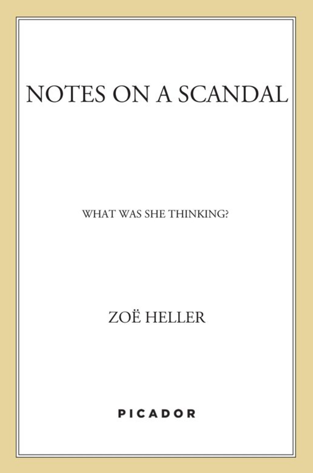 Notes on a Scandal What Was She Thinking?: A Novel