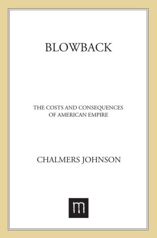 Imagen de portada: Blowback 9780805062380