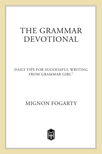 Cover image: The Grammar Devotional 9780805091656