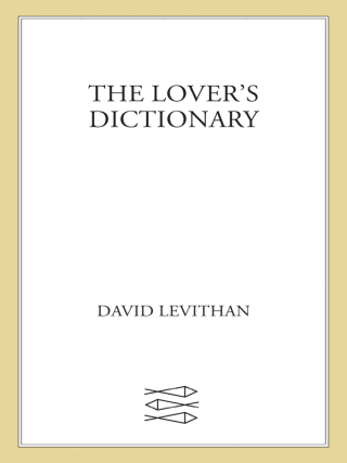 表紙画像: The Lover's Dictionary 9780374193683