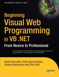 Cover image: Beginning Visual Web Programming in VB .NET 9781590593592
