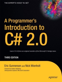 Imagen de portada: A Programmer's Introduction to C# 2.0 3rd edition 9781590595015