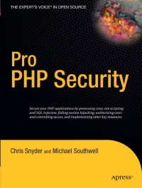 Immagine di copertina: Pro PHP Security 9781590595084