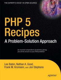 Cover image: PHP 5 Recipes 9781590595091