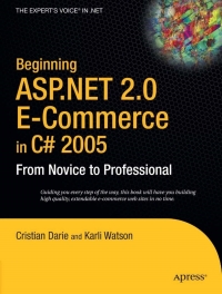 صورة الغلاف: Beginning ASP.NET 2.0 E-Commerce in C# 2005 9781590594681