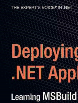 Cover image: Deploying .NET Applications 9781590596524
