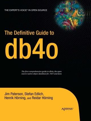 Cover image: The Definitive Guide to db4o 9781590596562