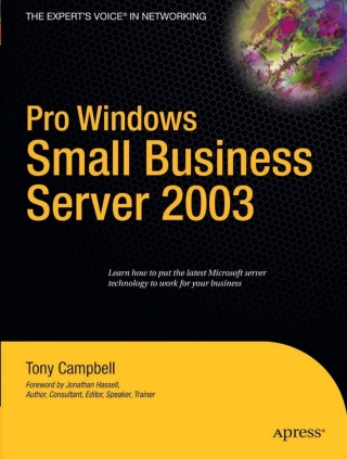 Cover image: Pro Windows Small Business Server 2003 9781590597033