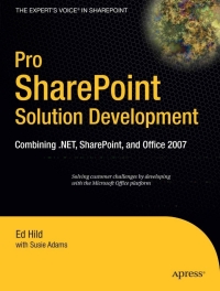 Cover image: Pro SharePoint Solution Development 9781590598085