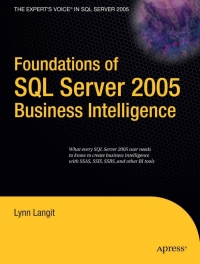 Cover image: Foundations of SQL Server 2005 Business Intelligence 9781590598344