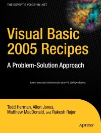 Immagine di copertina: Visual Basic 2005 Recipes 9781590598528