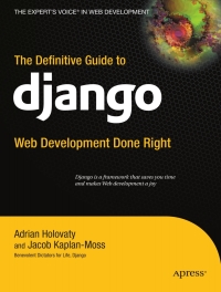 Cover image: The Definitive Guide to Django 9781590597255