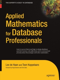 Cover image: Applied Mathematics for Database Professionals 9781590597453