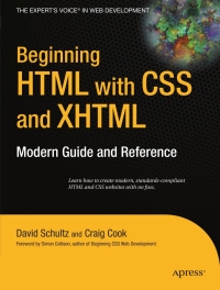 Omslagafbeelding: Beginning HTML with CSS and XHTML 9781590597477