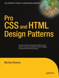 Immagine di copertina: Pro CSS and HTML Design Patterns 9781590598047