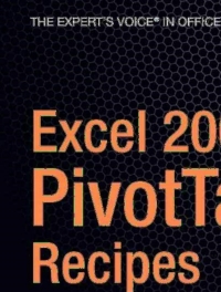 Cover image: Excel 2007 PivotTables Recipes 9781590599204