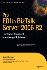 Cover image: Pro EDI in BizTalk Server 2006 R2 9781590599358