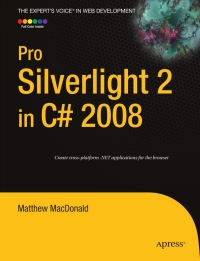 Cover image: Pro Silverlight 2 in C# 2008 9781590599495