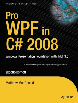 Imagen de portada: Pro WPF in C# 2008 2nd edition 9781590599556