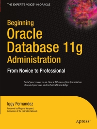 Titelbild: Beginning Oracle Database 11g  Administration 9781590599686