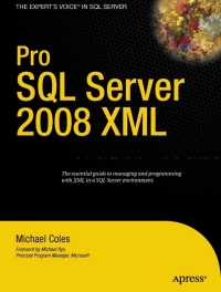 Cover image: Pro SQL Server 2008 XML 9781590599839