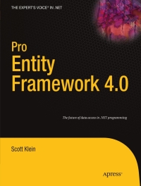 Immagine di copertina: Pro Entity Framework 4.0 9781590599907