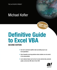 Cover image: Definitive Guide to Excel VBA 2nd edition 9781590591031