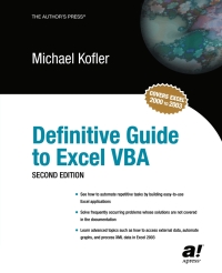 Imagen de portada: Definitive Guide to Excel VBA 2nd edition 9781590591031