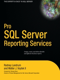 Omslagafbeelding: Pro SQL Server Reporting Services 9781590594230