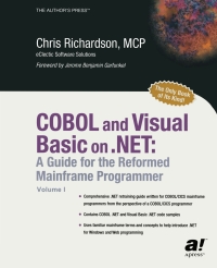 Cover image: COBOL and Visual Basic on .NET 9781590590485