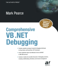 Cover image: Comprehensive VB .NET Debugging 9781590590508