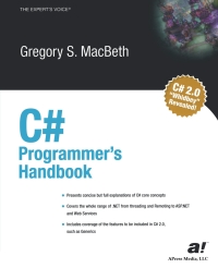 Cover image: C# Programmer's Handbook 9781590592700