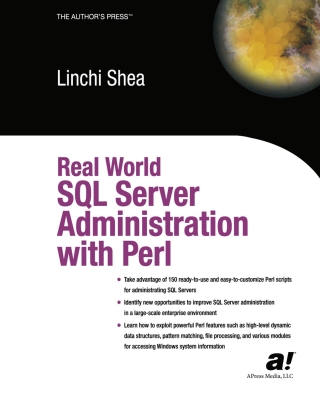 Omslagafbeelding: Real World SQL Server Administration with Perl 9781590590973